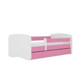 Lit enfant avec barrière Ourbaby - rose-blanc