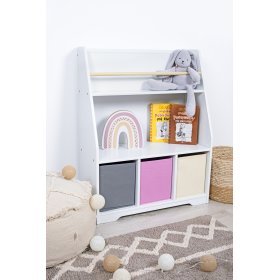 Bibliothèque Montessori Dusty Pink - blanc, FUJIAN GODEA