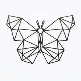 Tableau géométrique en bois - Papillon - différentes couleurs