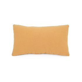 Coussin en mousseline Ourbaby 30x50 cm - moutarde