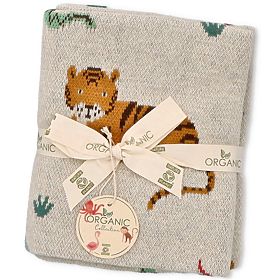 Nature Planet Couverture en coton biologique Animaux sauvages