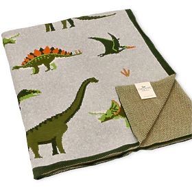 Nature Planet Couverture en coton biologique Dinosaures