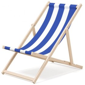 Chaise de plage pour enfant Rayures bleues et blanches, CHILL