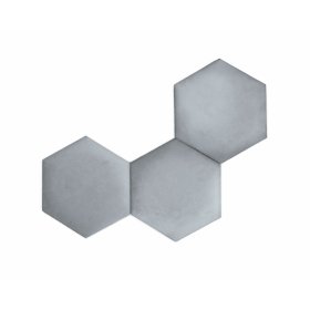 Panneau rembourré Hexagone - gris