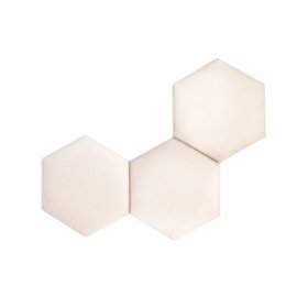 Panneau rembourré Hexagone - crème