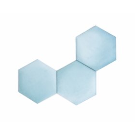 Panneau rembourré Hexagone - bleu bébé, MIRAS