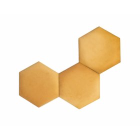 Panneau rembourré Hexagone - miel