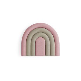 Panneau rembourré Arc-en-ciel - Rose poudré / beige