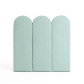 Panneau rembourré en forme d’arche - menthe - S
