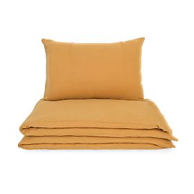 Parure de lit en mousseline Ourbaby 135x100 + 40x60 cm - moutarde, Ourbaby®