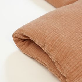 Parure de lit en mousseline Ourbaby 135x100 + 40x60 cm - toffee