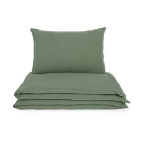 Parure de lit en mousseline Ourbaby 135x100 + 40x60 cm - vert, Ourbaby®
