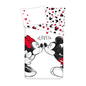 Parure de lit enfant Mickey et Minnie 'Love' 140x200 cm + 70x90 cm, Minnie Mouse