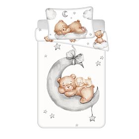 Parure de lit pour bébé 'Ruban' Ourson 100x135 cm + 40x60 cm