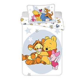 Parure de lit enfant Winnie l'Ourson 'Étoiles' bébé 100x135 cm + 40x60 cm, Winnie the Pooh