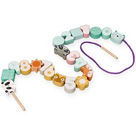 Perles à enfiler animaux pastel