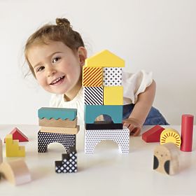 Petit Collage Blocs en bois animaux, Petit Collage