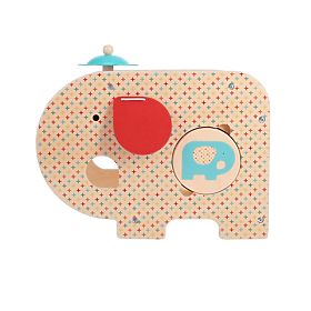 Petit Collage Éléphant musical en bois 5 en 1, Petit Collage