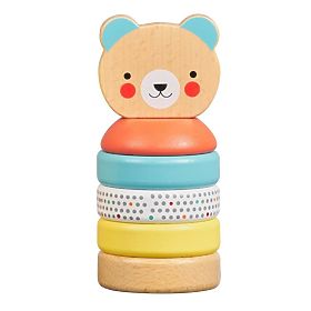Petit Collage Tour en bois d'ours en peluche