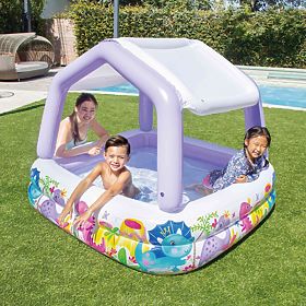 Piscine gonflable avec abri pour enfants violet INTEX 57470-DINO