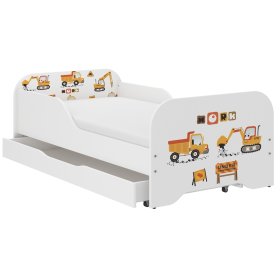 Lit enfant MIKI 160 x 80 cm - Chantier, Wooden Toys