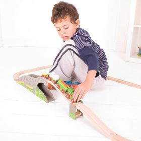 Pont de dinosaures sur rail Bigjigs