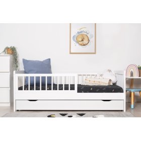 Lit enfant avec barrière TEDDY - blanc, Ourbaby®