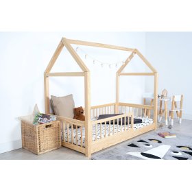 Lit cabane Montessori Elis naturel, Ourbaby