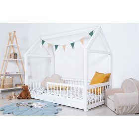 Lit maison Montessori Elis blanc, Ourbaby