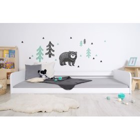 Lit en bois Montessori Sia - blanc, Ourbaby