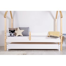 Lit d'appoint gigogne Vario avec matelas mousse - blanc, Litdrew