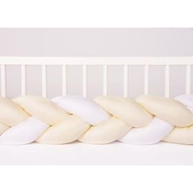 Protecteur tricoté pour berceau Crème 200cm, Babymatex