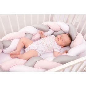 Protecteur tricoté pour berceau Rose 200 cm, Babymatex