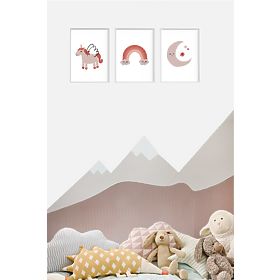 Mousse de protection pour le mur derrière le lit Montagnes - beige