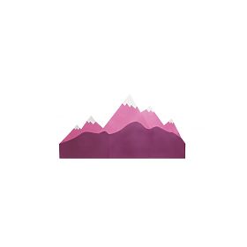 Mousse de protection pour le mur derrière le lit Montagnes - rose, VYLEN