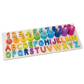 Puzzle alphanumérique Montessori, lettres et chiffres