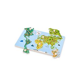 Puzzle avec poignées carte du monde