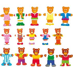 Puzzle d'Habillement Famille Joyeuse d'Ours