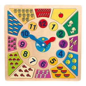 Puzzle éducatif Small Foot Insertion, heures d'apprentissage