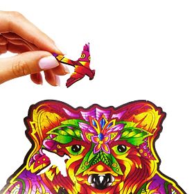 Puzzle en bois coloré - ours