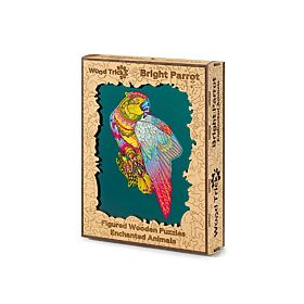 Puzzle en bois coloré - perroquet