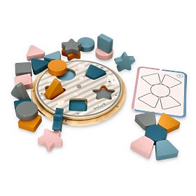 Puzzle en bois pour trier les formes et les couleurs