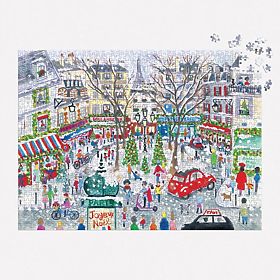 Puzzle en feuille de Michael Storrings Noël à Paris 1000 pièces