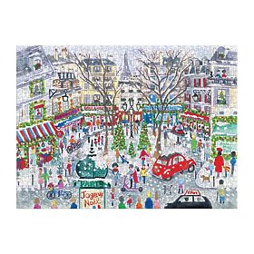 Puzzle en feuille de Michael Storrings Noël à Paris 1000 pièces, Galison
