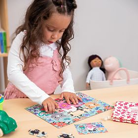 Puzzle Mudpuppy Chatons dans une tasse à thé dans un sac en tissu 36 pièces, Mudpuppy