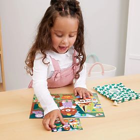 Puzzle Mudpuppy Joyeux campeurs dans un sac en tissu 36 pièces, Mudpuppy