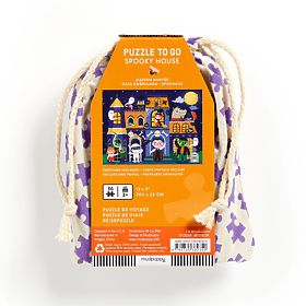 Puzzle Mudpuppy Maison hantée dans un sac en tissu 36 pièces, Mudpuppy