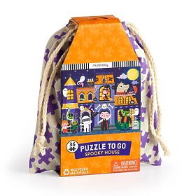 Puzzle Mudpuppy Maison hantée dans un sac en tissu 36 pièces