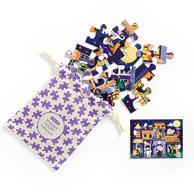 Puzzle Mudpuppy Maison hantée dans un sac en tissu 36 pièces, Mudpuppy