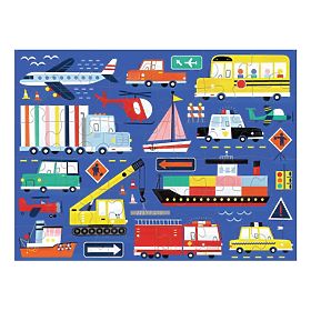 Puzzle Mudpuppy Moyens de transport dans un sac en tissu 36 pièces, Mudpuppy